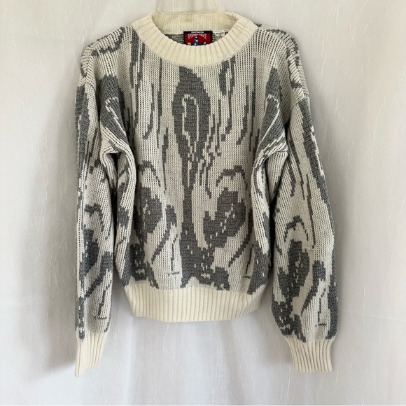 Sostanza Fashion Police Vintage Retro Puffy Arm Sweater Small - Picture 6 of 15